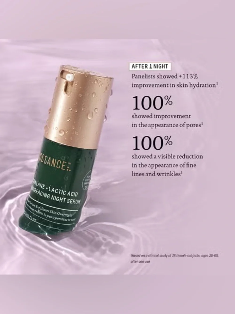 NAT Biossance Squalane + Lactic Acid Resurfacing Night Serum